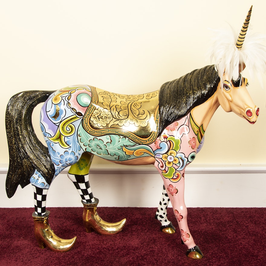 Tom's Drag Art Unicorn Fiberglass Sculpture
