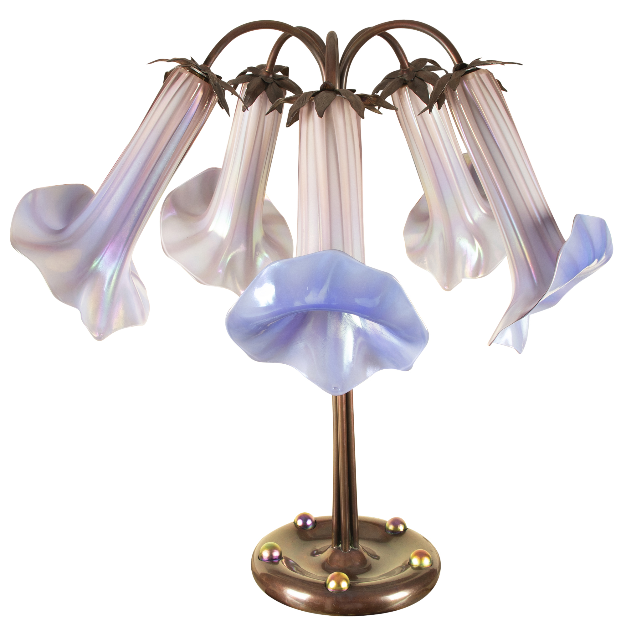 John Cook Studios Jack-in-the-Pulpit Art Glass Table Lamp
