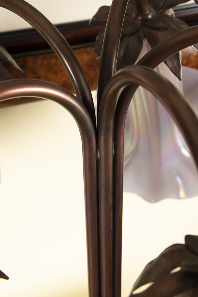 John Cook Studios Jack-in-the-Pulpit Art Glass Table Lamp