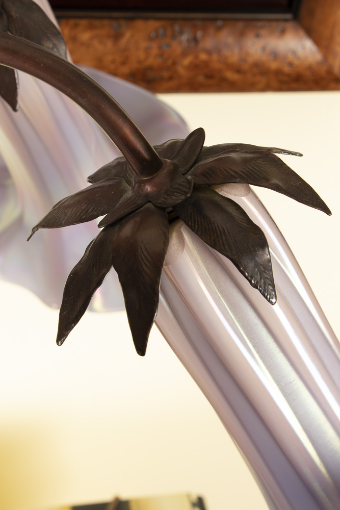 John Cook Studios Jack-in-the-Pulpit Art Glass Table Lamp