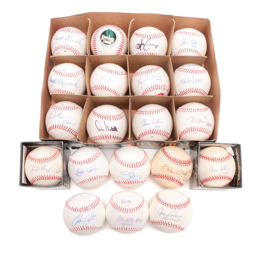 Assorted Signed Baseballs Including Don Gullett and Johnny Podres