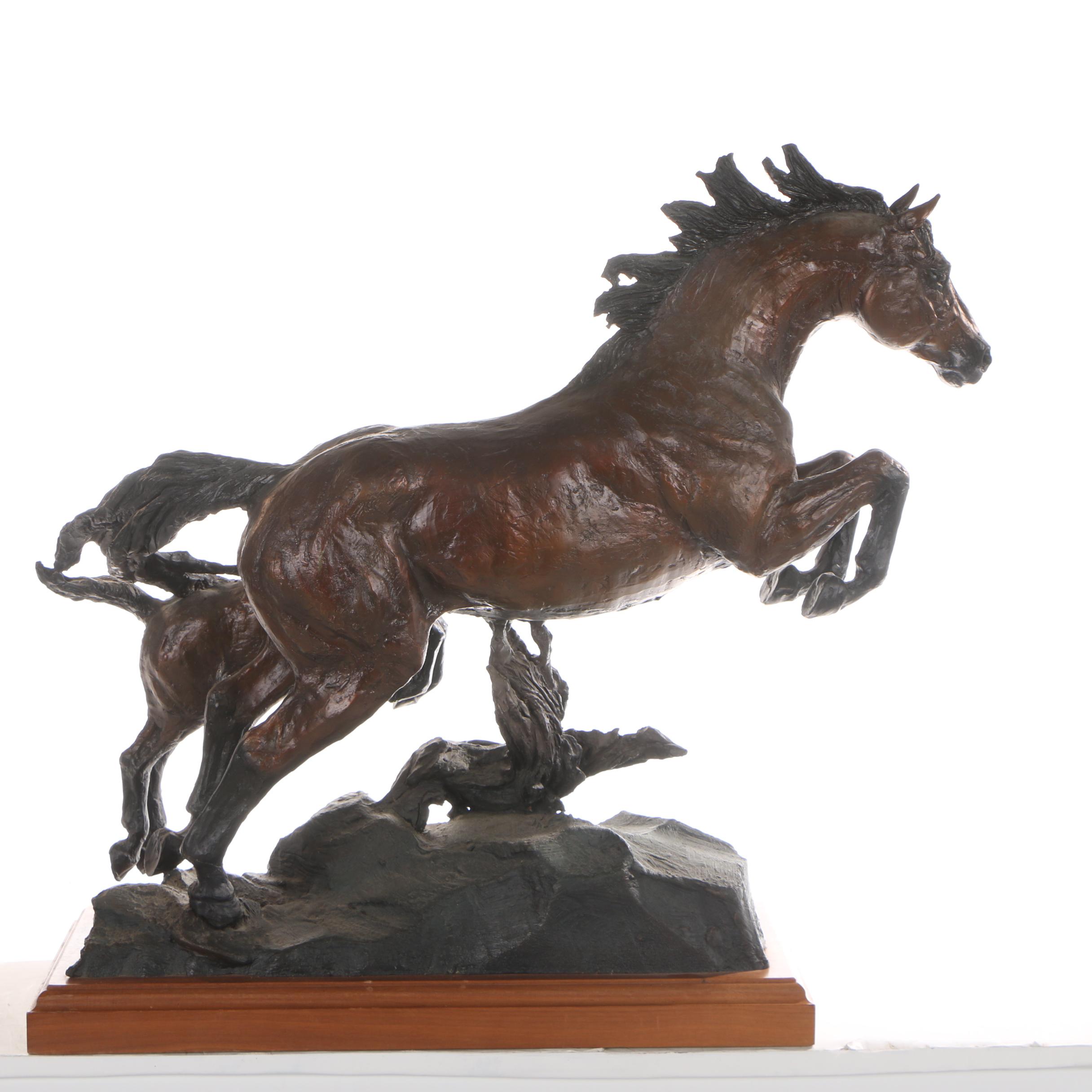Lorenzo E. Ghiglieri Bronze Sculpture "Airborne"