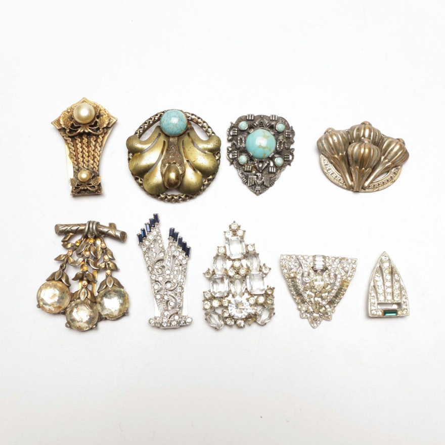 Victorian to Art Deco Style Dress Clips