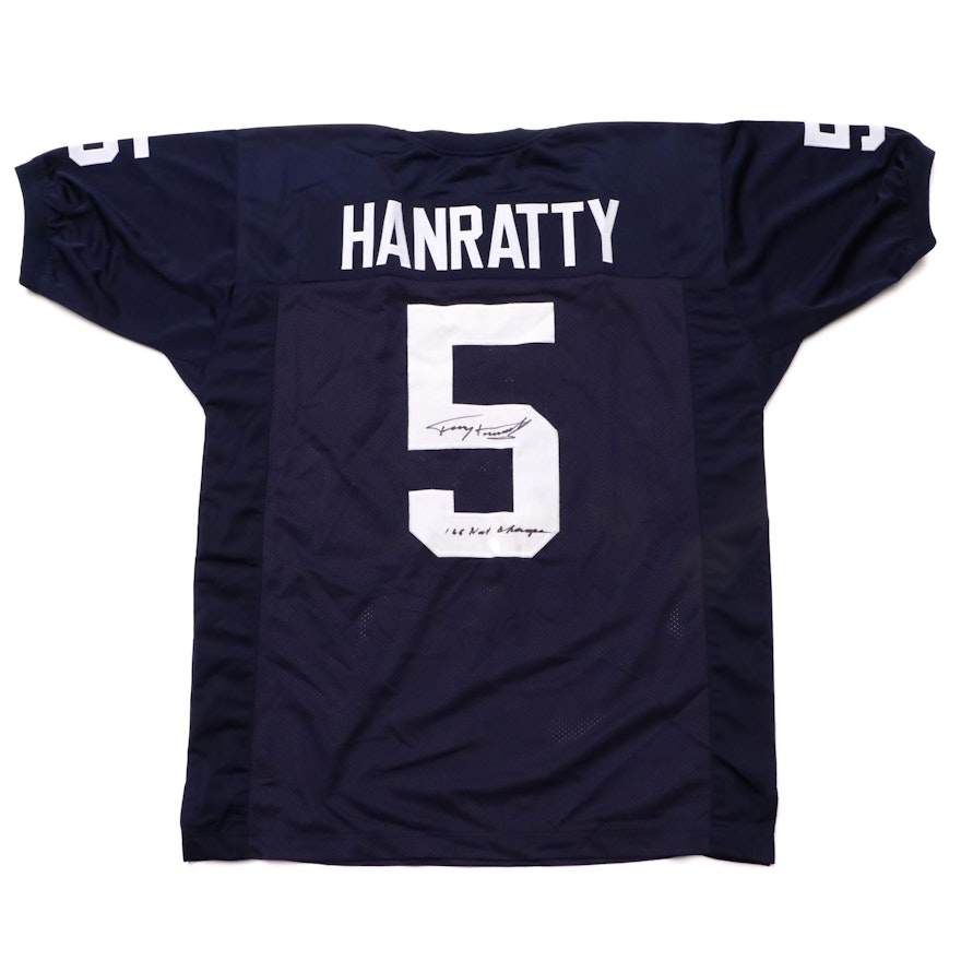 Terry Hanratty Signed Notre Dame Jersey  COA