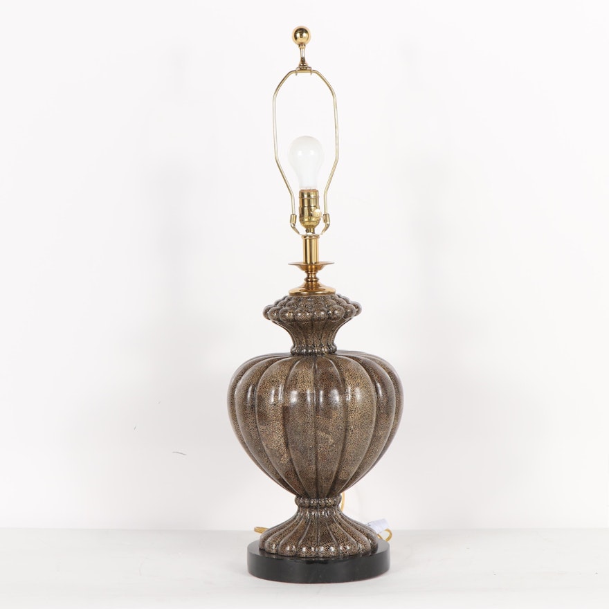 Matilda Smith Brass and Resin Table Lamp with Stone Base