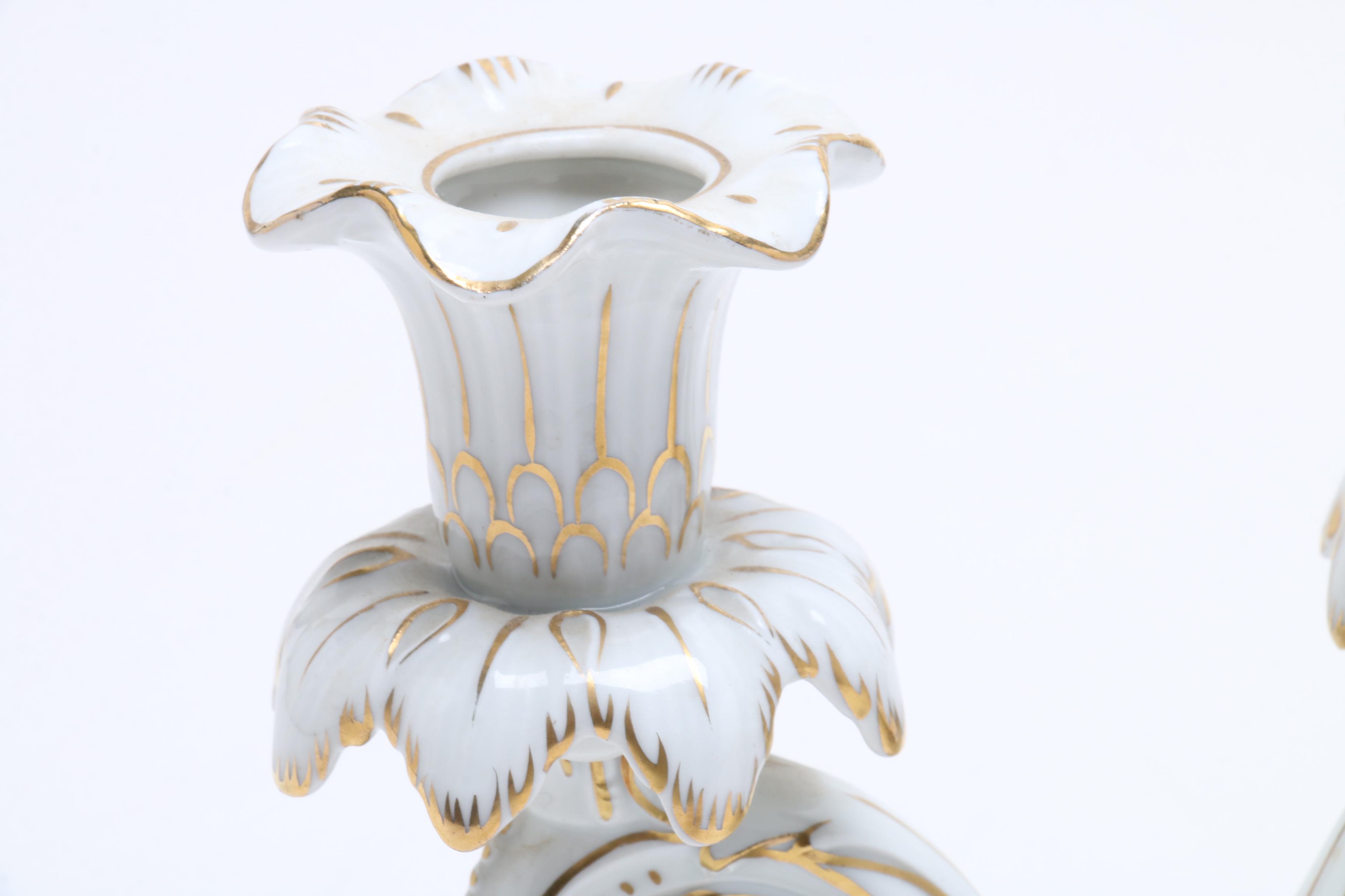 Dresden Compote with Two  Candleholders