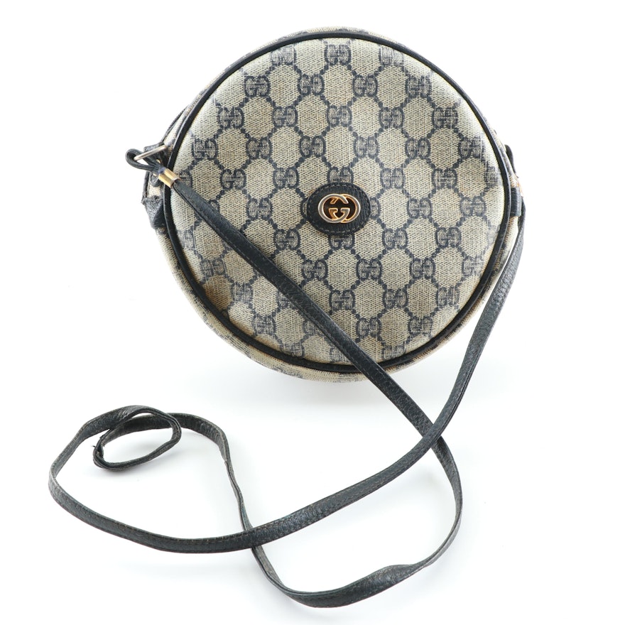 Vintage Gucci GG Supreme Canvas Round Crossbody Bag