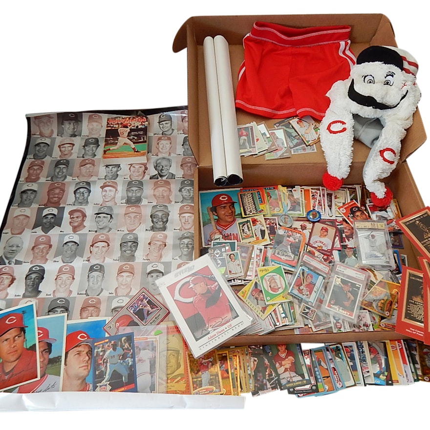 Cincinnati Reds Card and Collectibles Lot - 1970s to 2000s