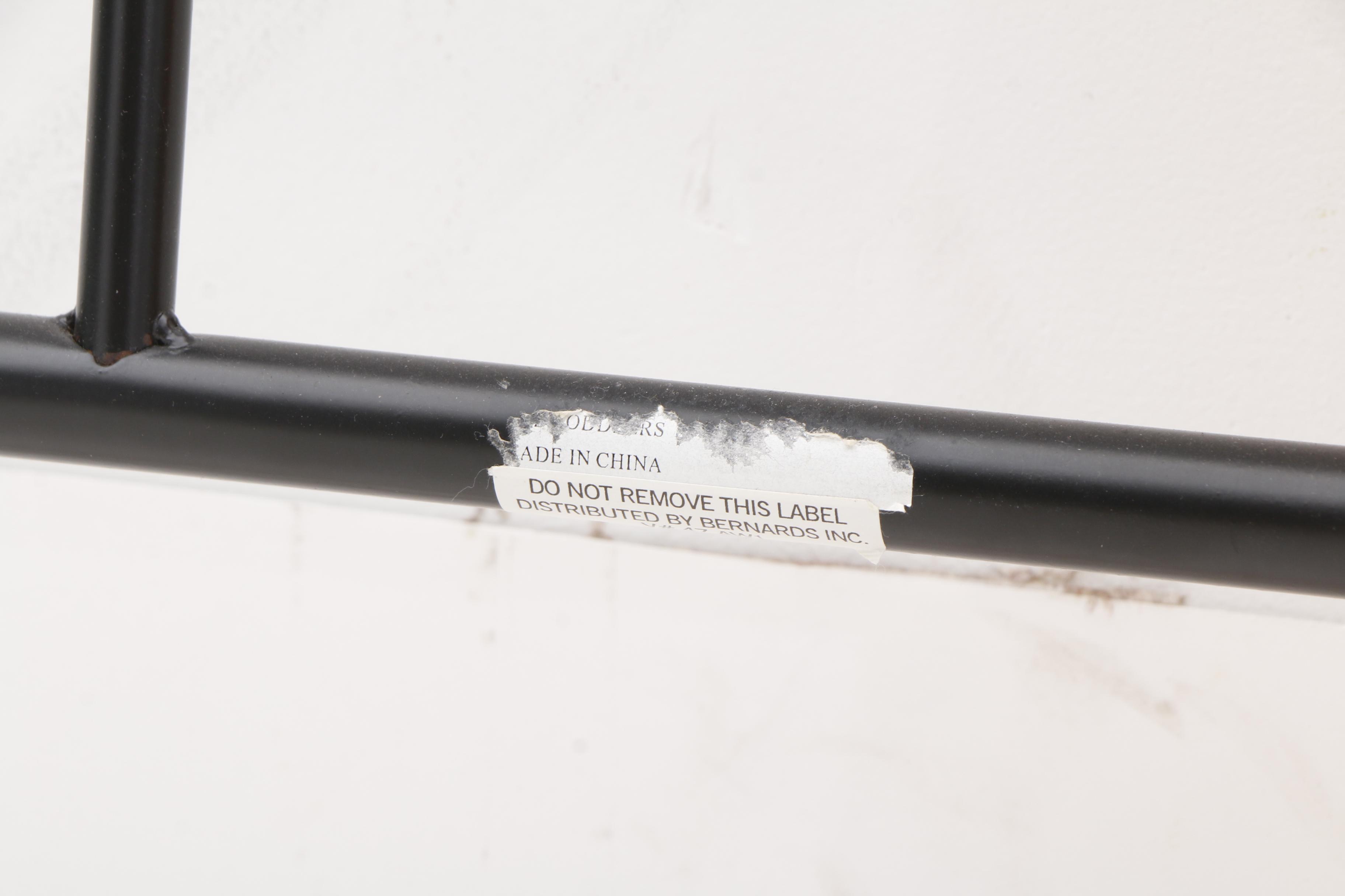 Contemporary Queen Size Metal and Wood Bed Frame with Side Rails