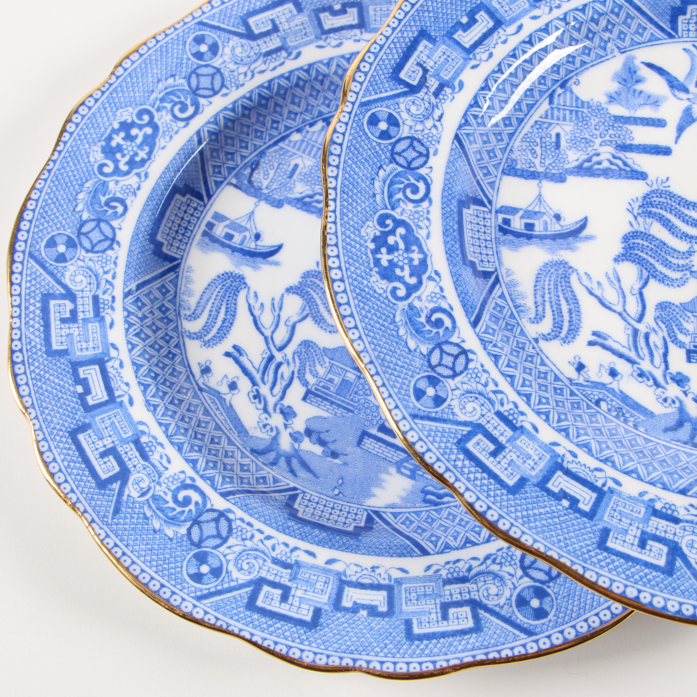 Copeland Spode for Tiffany & Co. Blue Willow "Auld Lang Syne" Tea Set and Plates