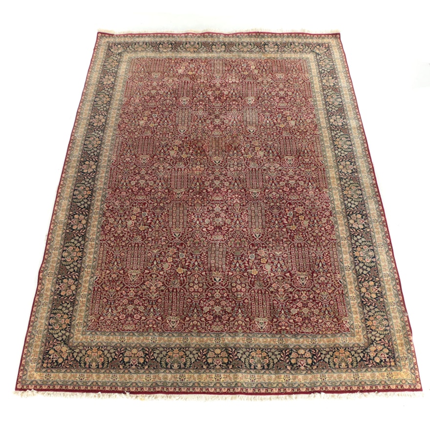 Hand-Knotted Sino-Persian Floral Wool Room Sized Rug