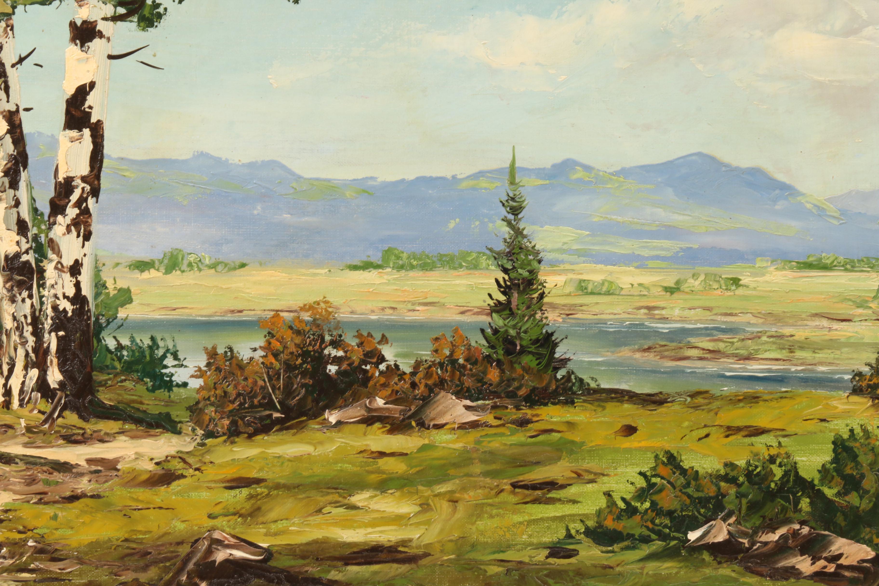 Robert Heyer Oil Painting of Expansive Landscape