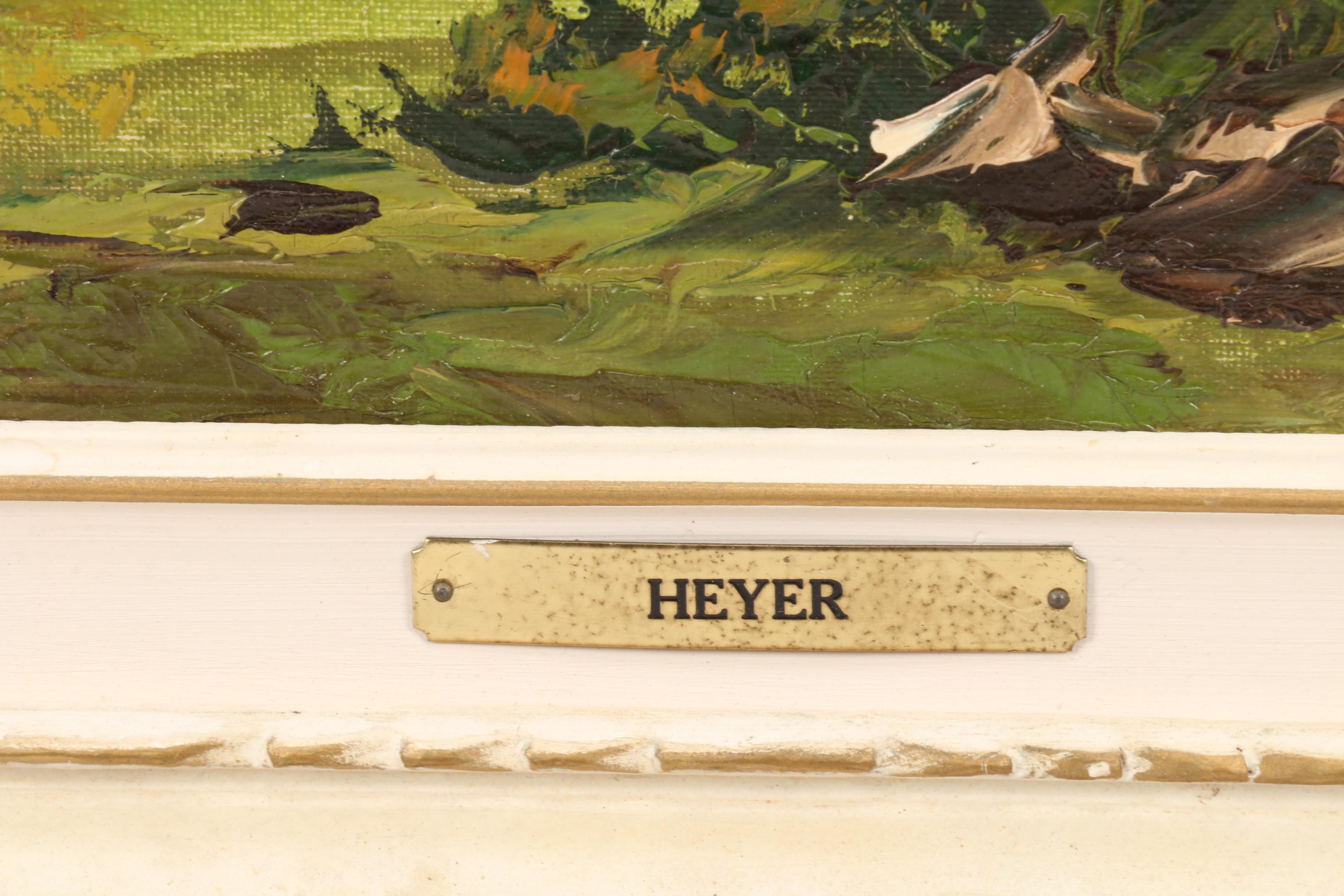 Robert Heyer Oil Painting of Expansive Landscape