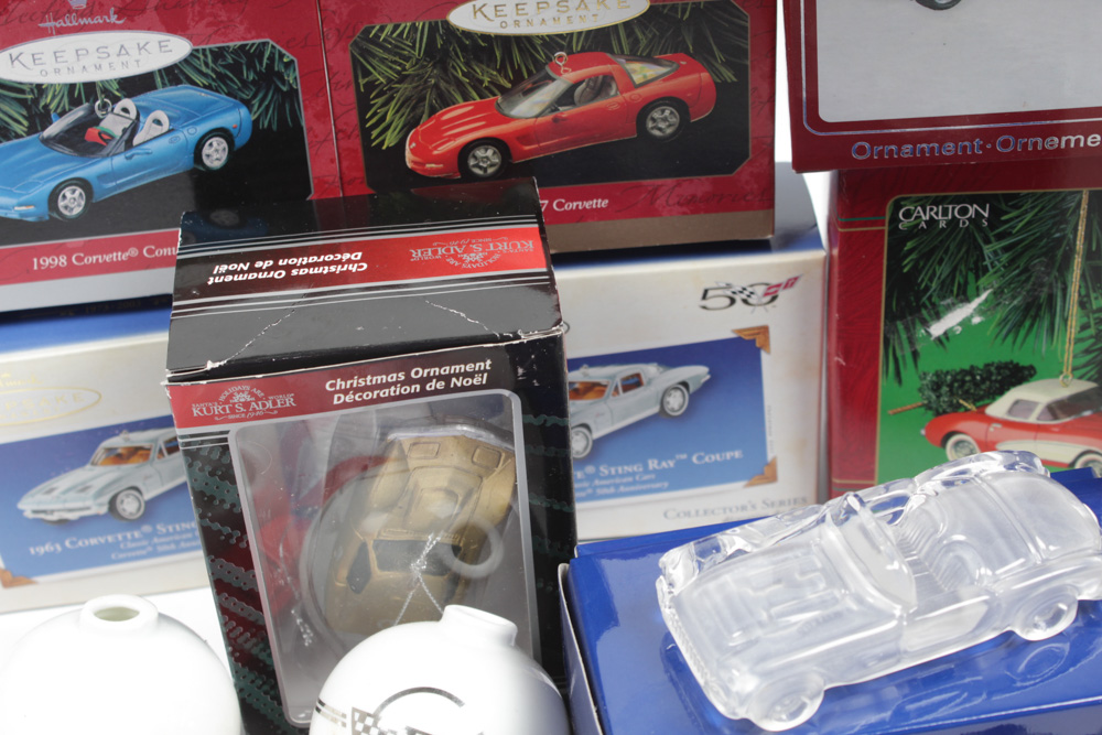 CorvetteThemed Christmas Ornaments Featuring Franklin Mint and Hallmark