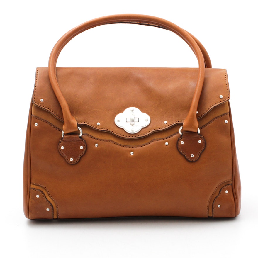 MICHAEL Michael Kors Cognac Leather Flap Front Handbag