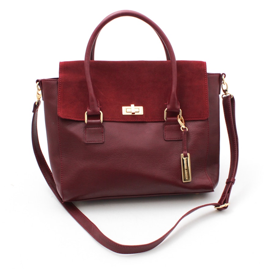 Audrey Brooks Burgundy Leather Handbag