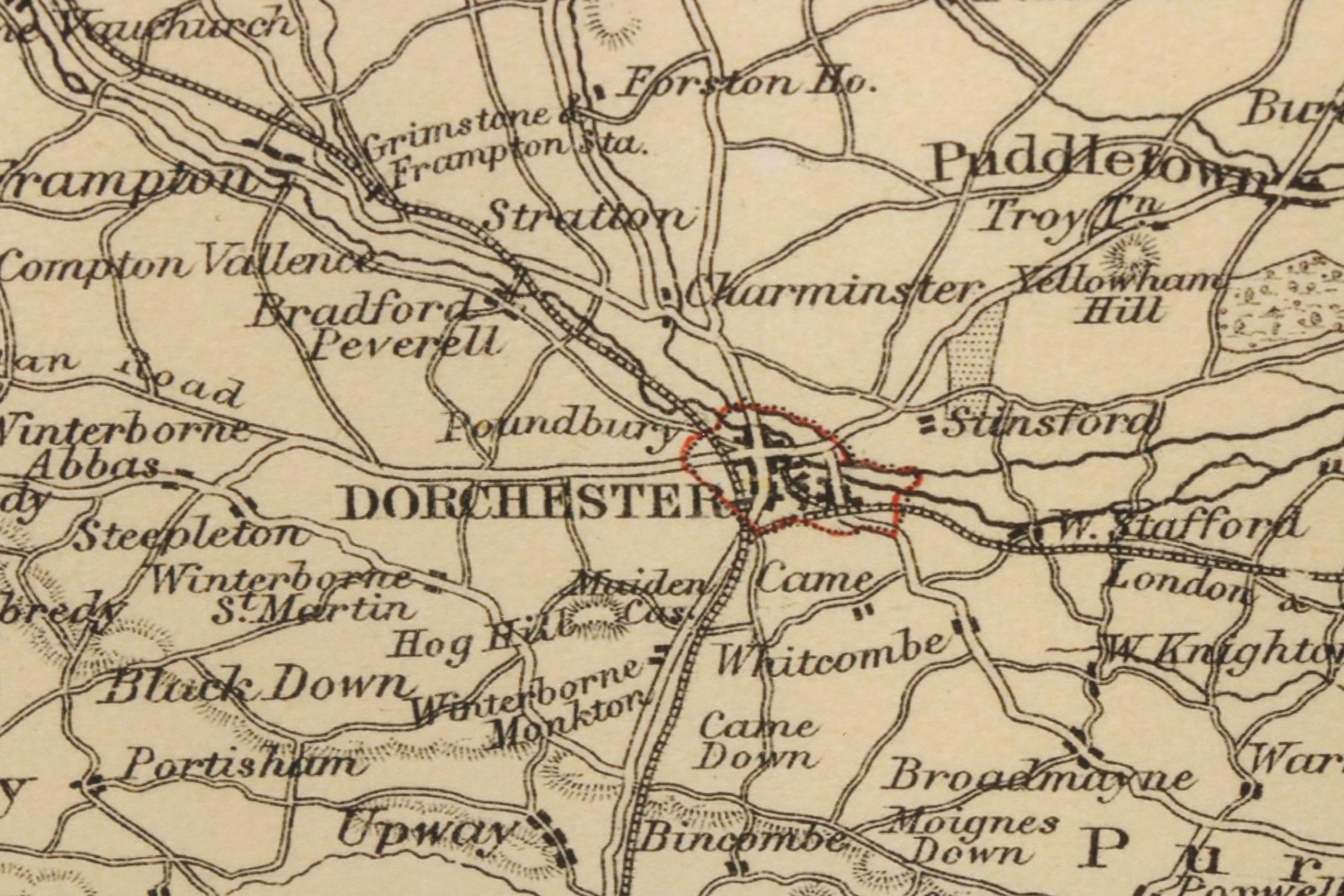 Giclee Print after Antique Map of Dorset, England