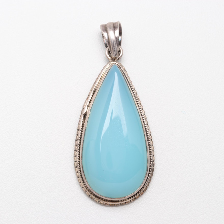 Sterling Silver Chalcedony Pendant