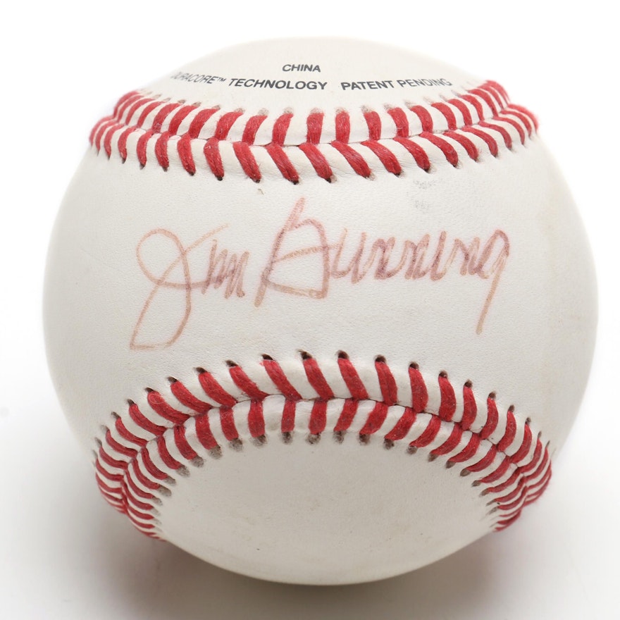 (HOF) Jim Bunning Signed Wilson Baseball
