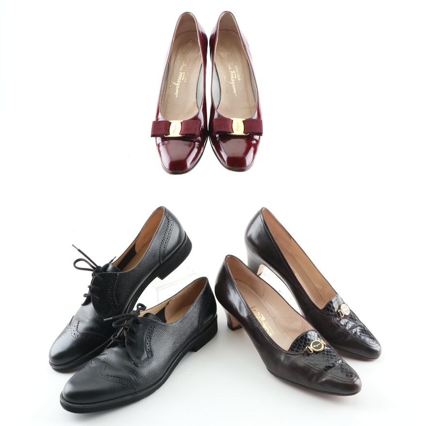 Women's Salvatore Ferragamo Leather Pumps and Wingtip Oxfords