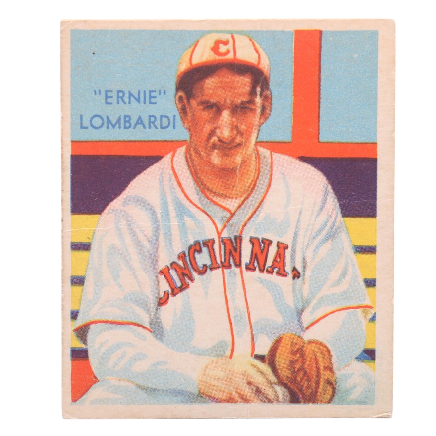 (HOF) 1935 Ernie Lombardi Cincinnati Reds Diamond Stars Baseball Card