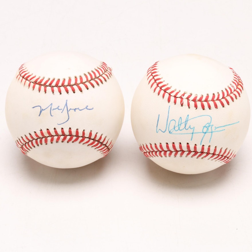 Wally Joyner and Mark Grace Signed Rawlings Baseballs