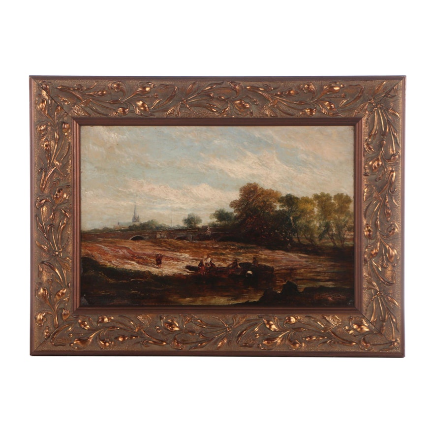 Late 19th Century Oil Painting in the Manner of John Constable