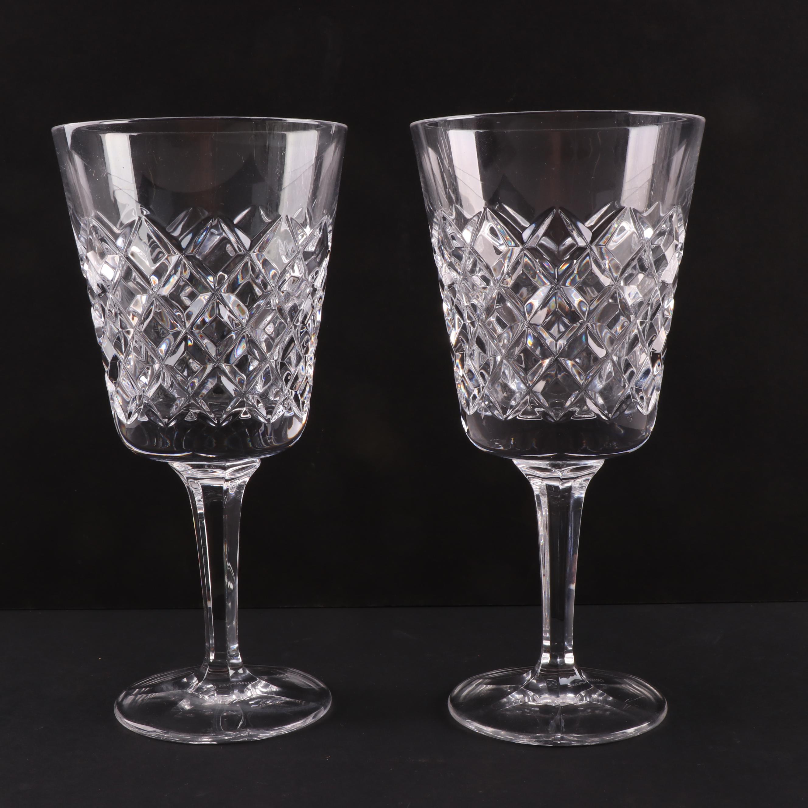 Gorham "Glen Mist" Crystal Water Goblets and Wine Glasses