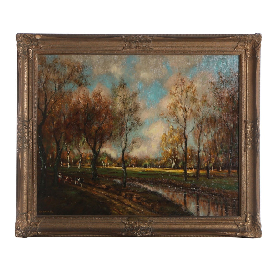 George H. Barker Oil Painting