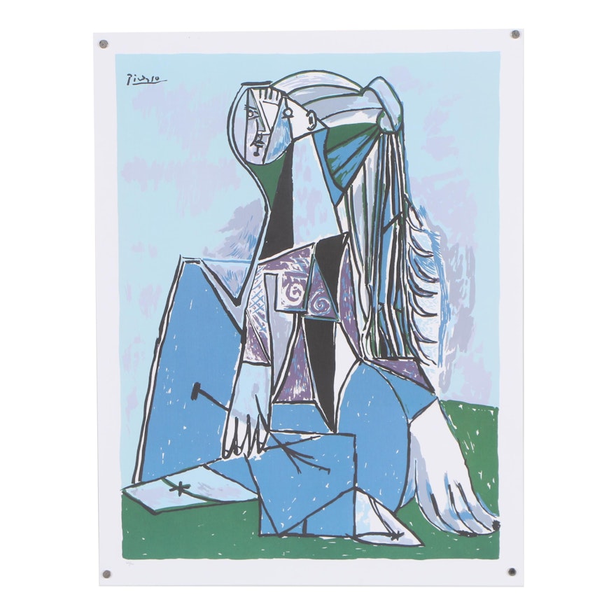 Offset Lithograph after Pablo Picasso "The Thinker"