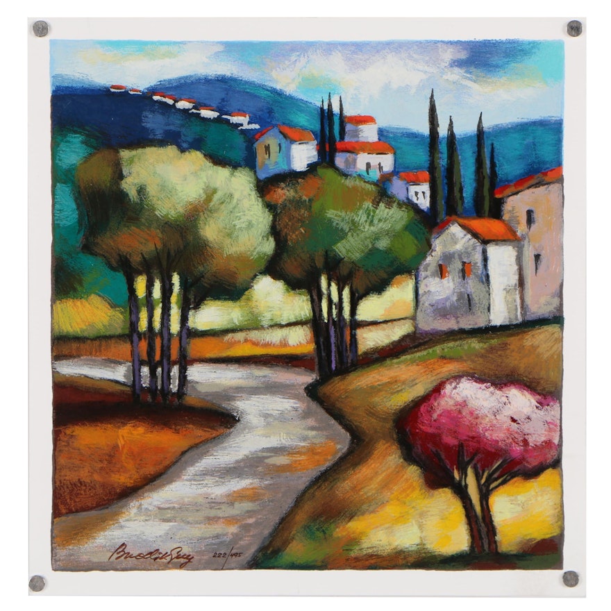 Brodik Guy Limited Edition Serigraph "A Walk to Village"