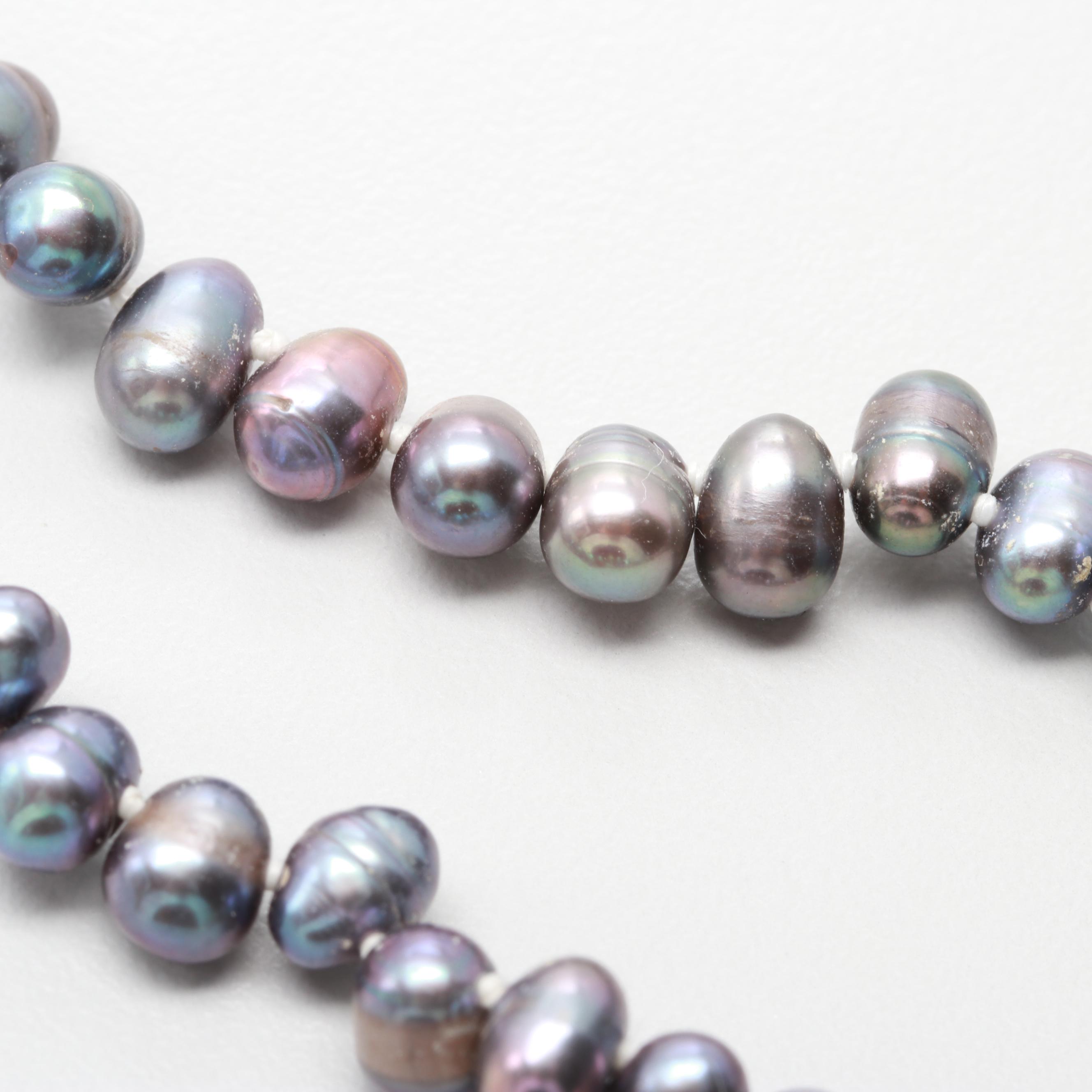 Continuous Cultured Pearl Beaded Necklaces