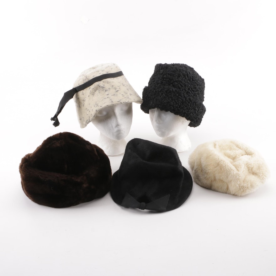Persian Lamb Fur with Mr. John, Mr. Henri, Miss Alice and Other Faux Fur Hats