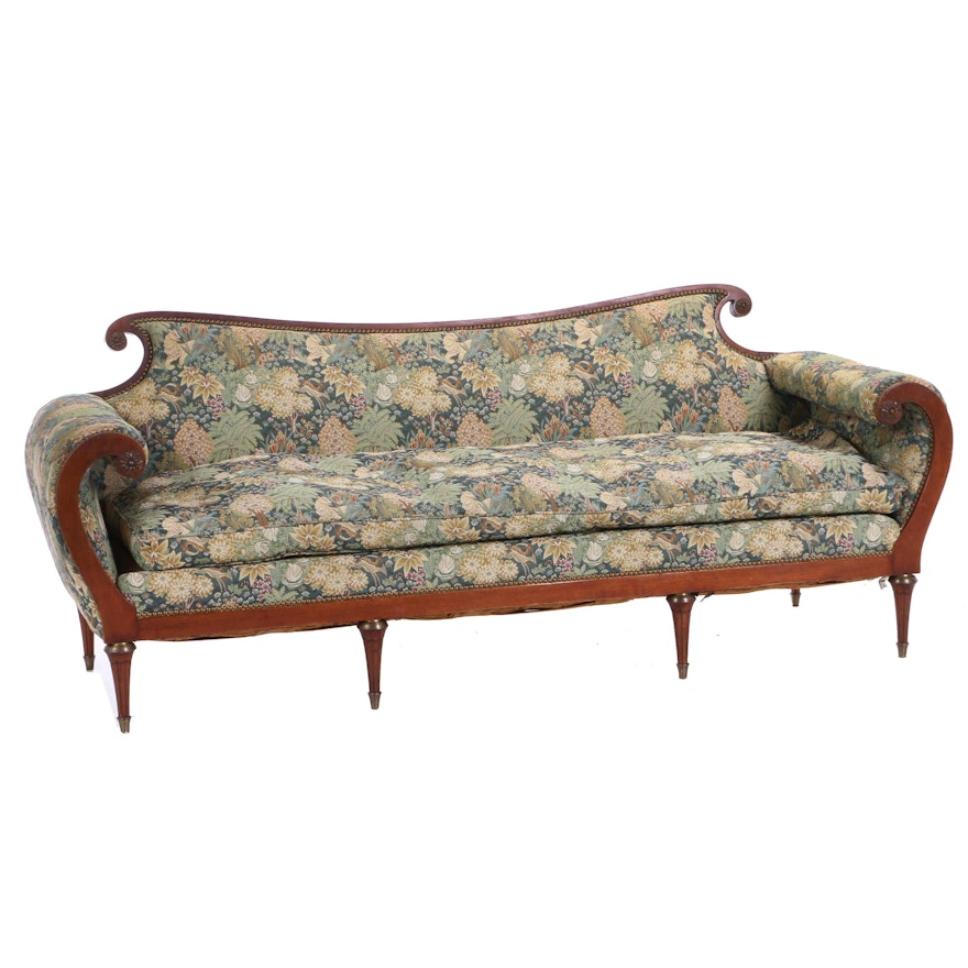 Directoire Style Walnut Sofa, Late 19th Century