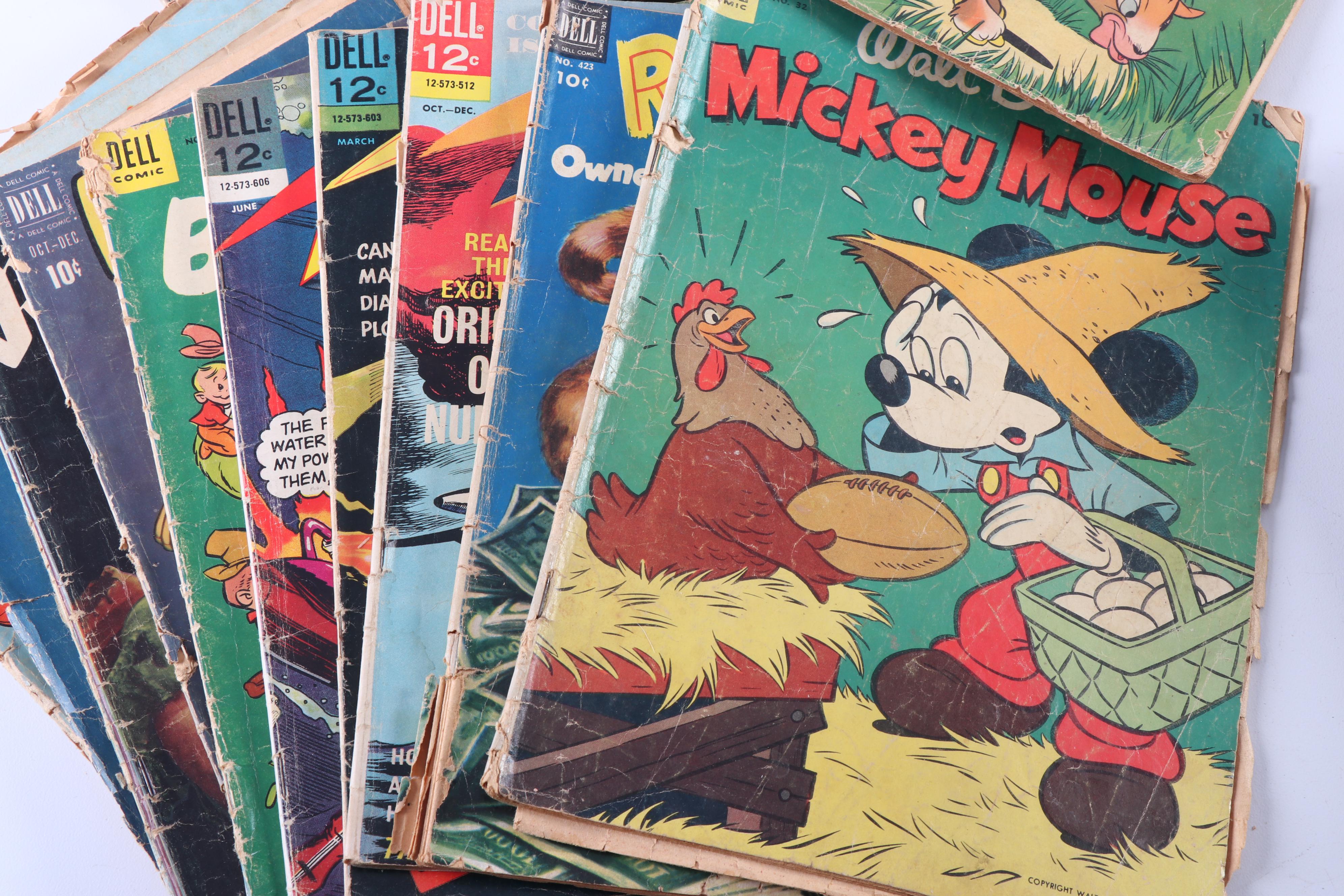 Golden and Silver Age Dell Comic Books Featuring Walt Disney