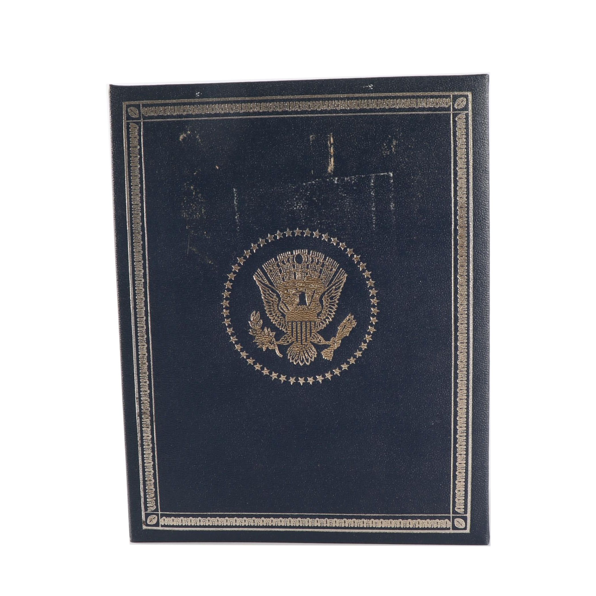 Franklin Mint Treasury 36 Presidential Profile .925 Sterling Medals Album
