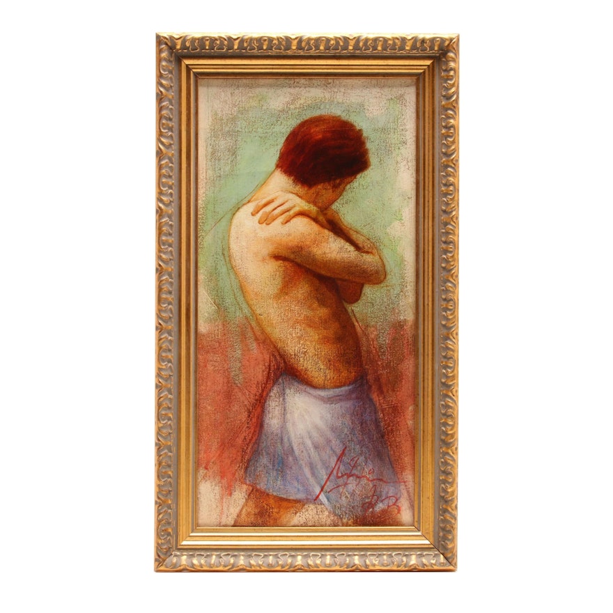 Figure Study Oil Painting of Standing Male