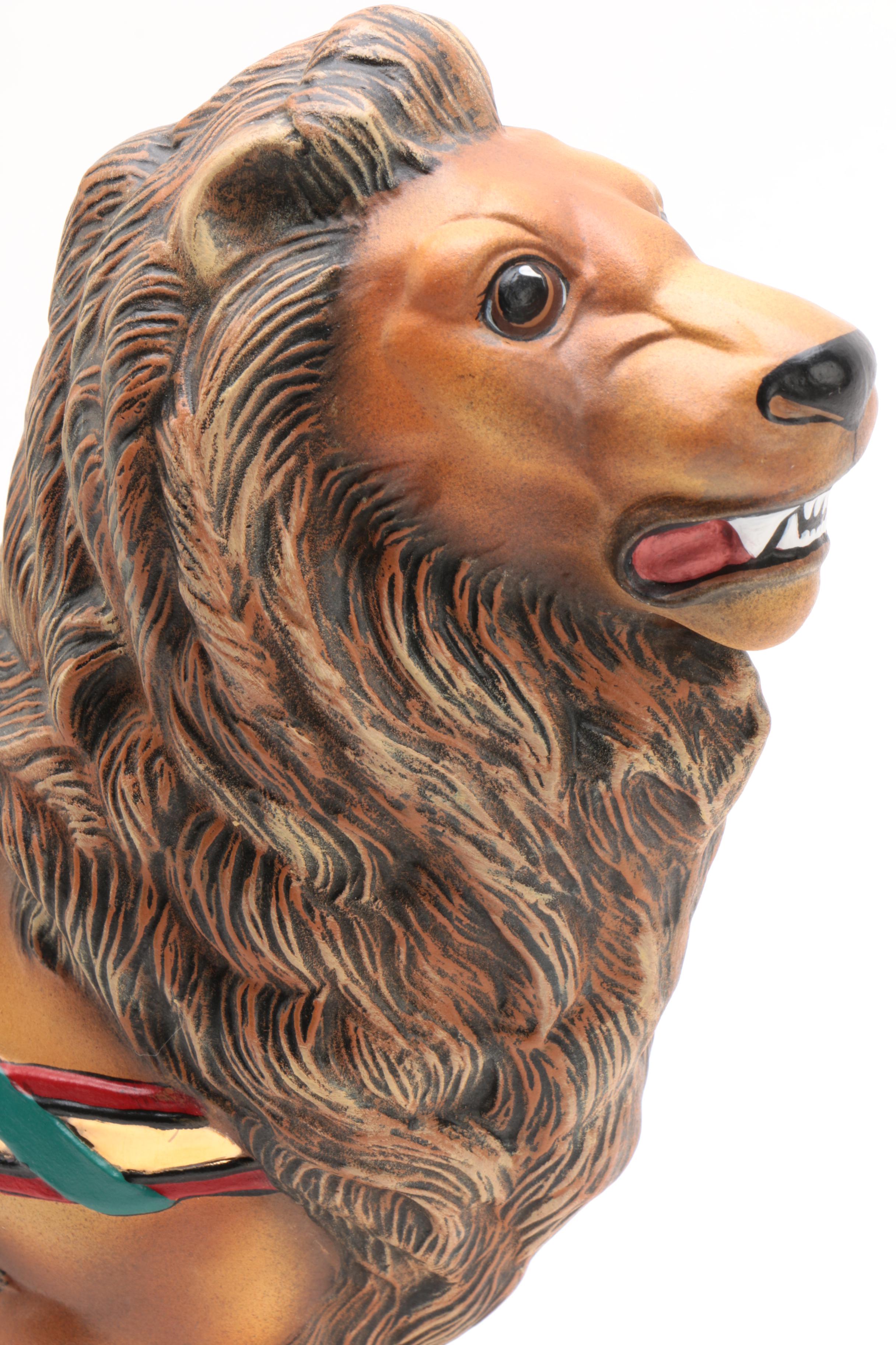 Musical "Kentucky Karousel" Porcelain Lion Figurine