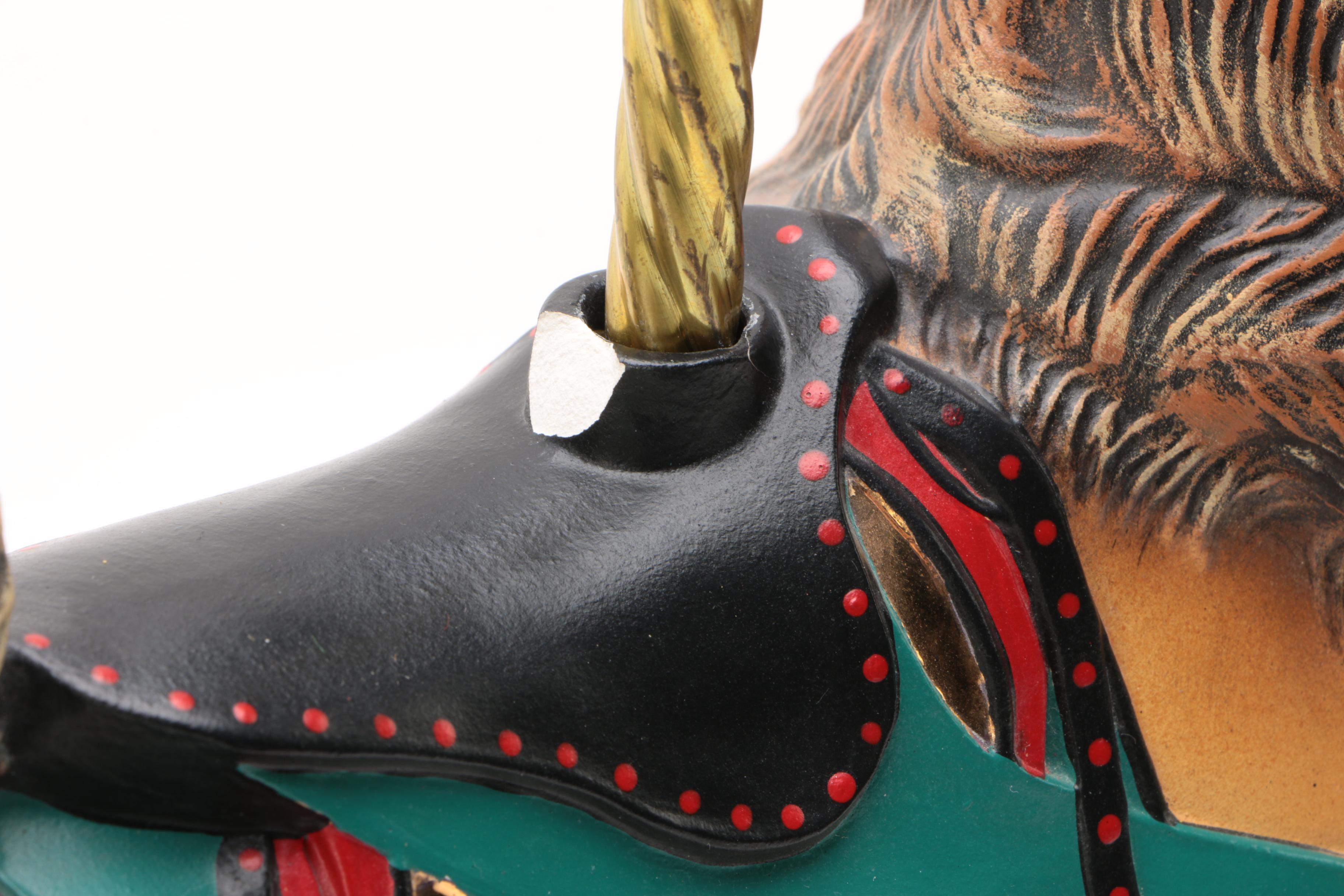 Musical "Kentucky Karousel" Porcelain Lion Figurine