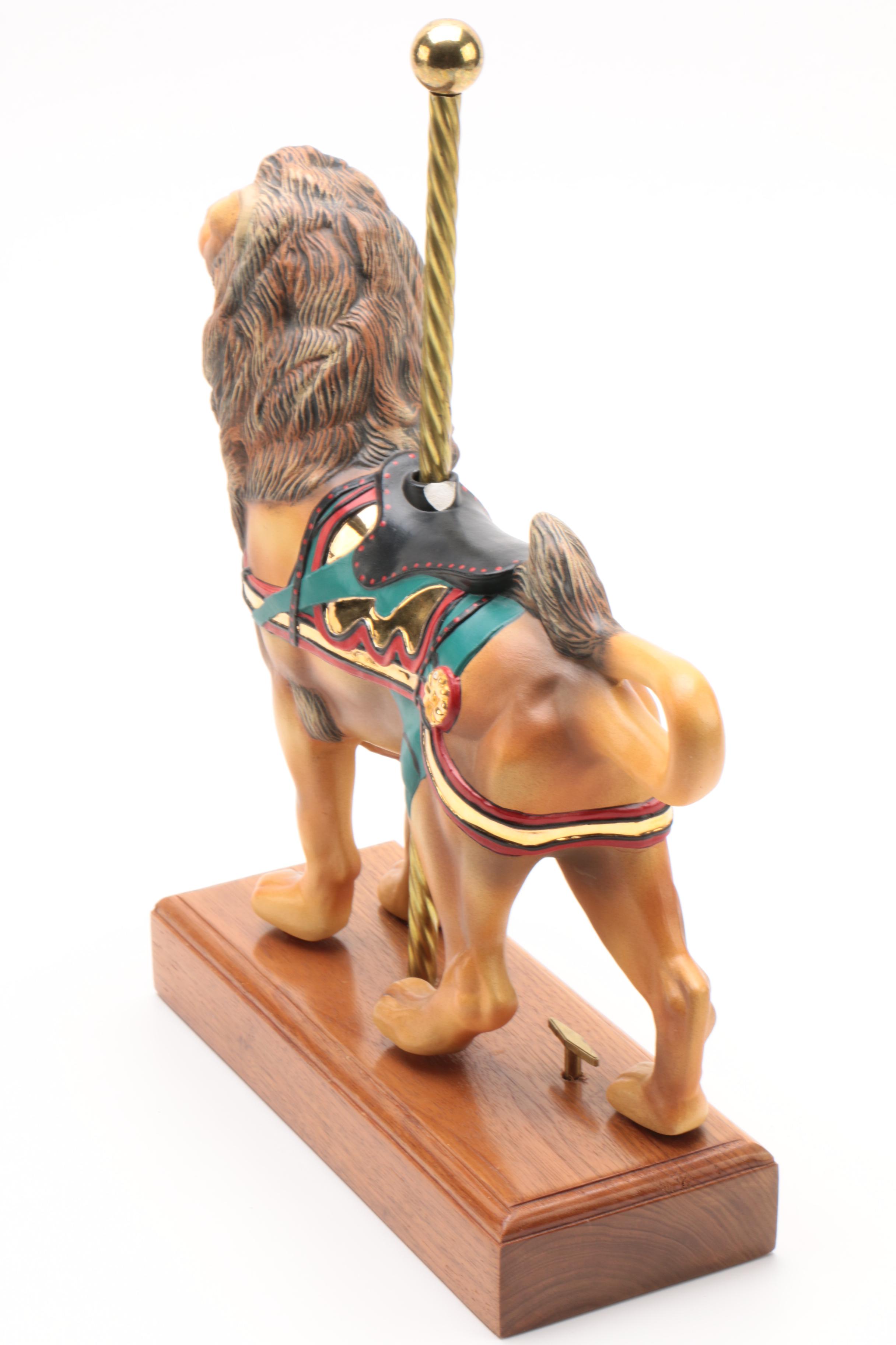Musical "Kentucky Karousel" Porcelain Lion Figurine
