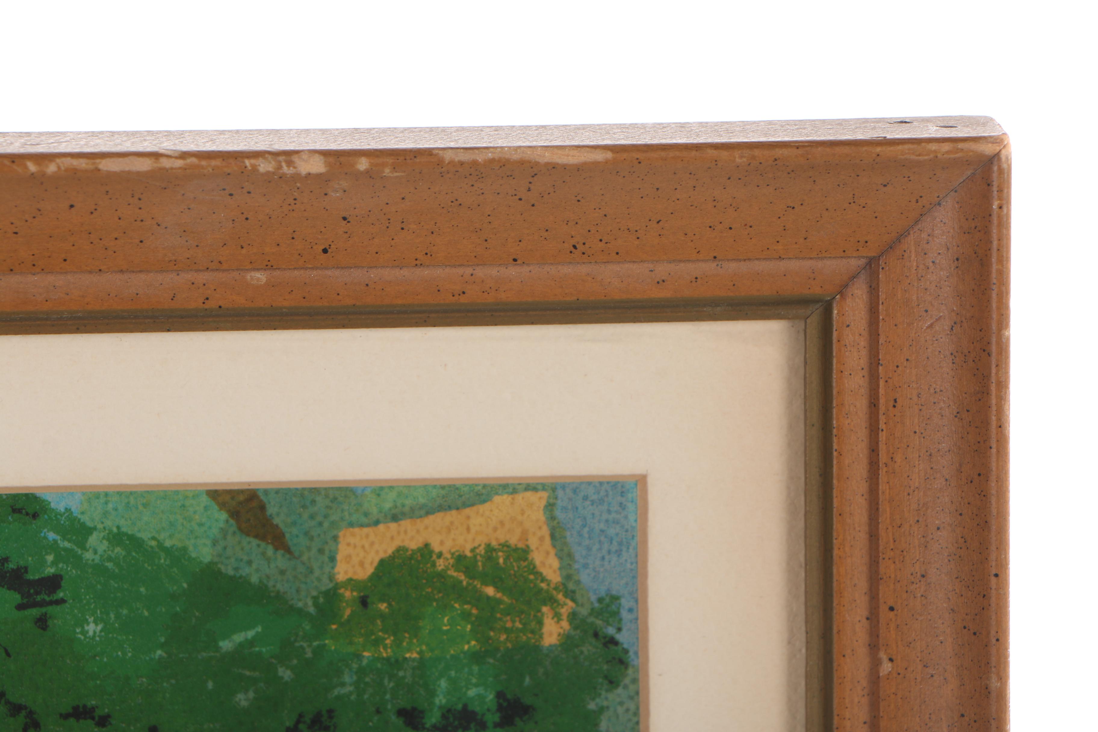 Freeman Worthley Abstract Serigraph "Forest"