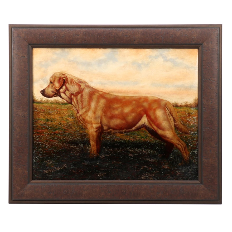 Raez Contemporary Oil Painting of a Dog