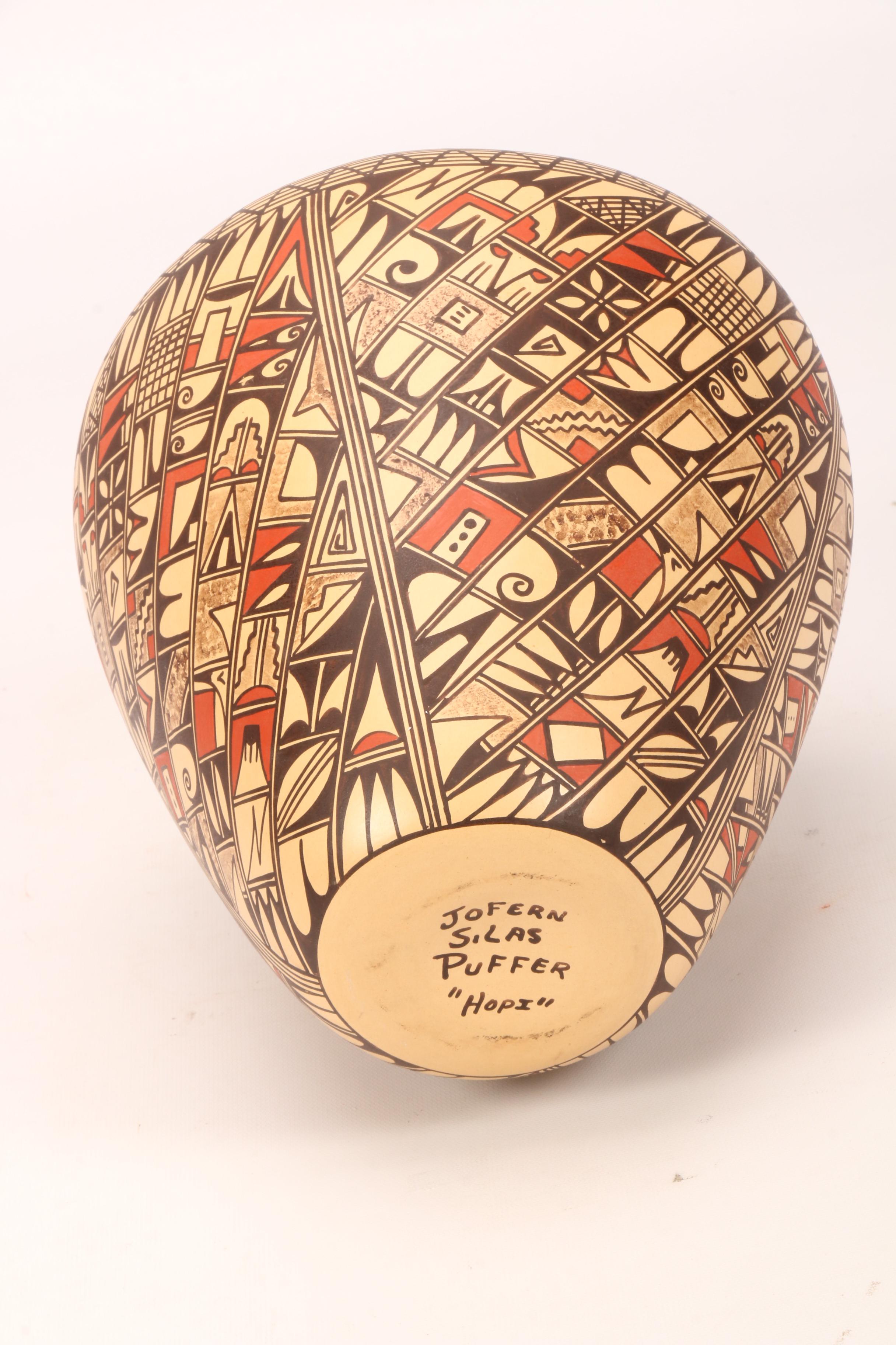 JoFern Silas Puffer Hopi Pueblo Polychrome Vase