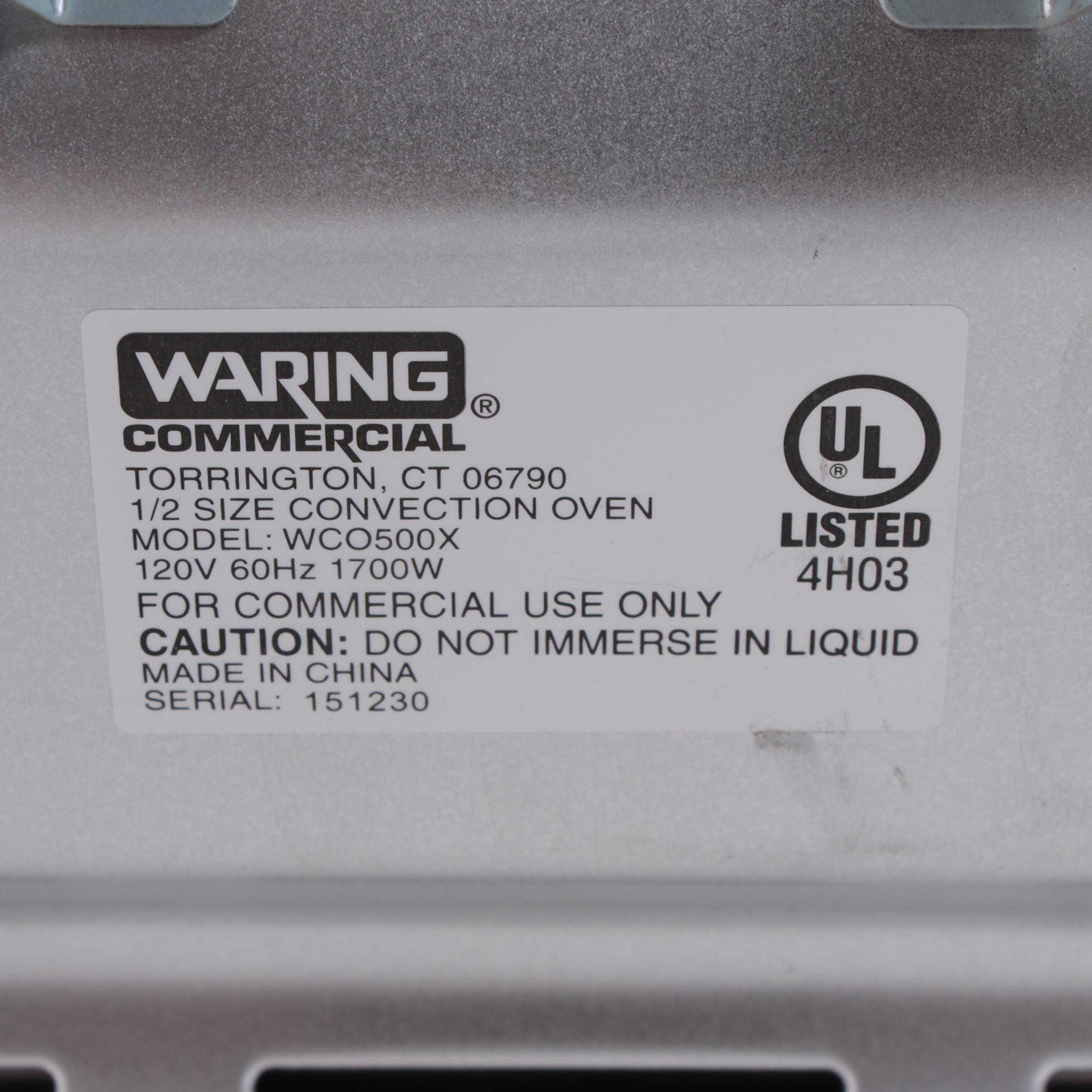 Waring Half-Size WCO500X Commercial Convection Oven