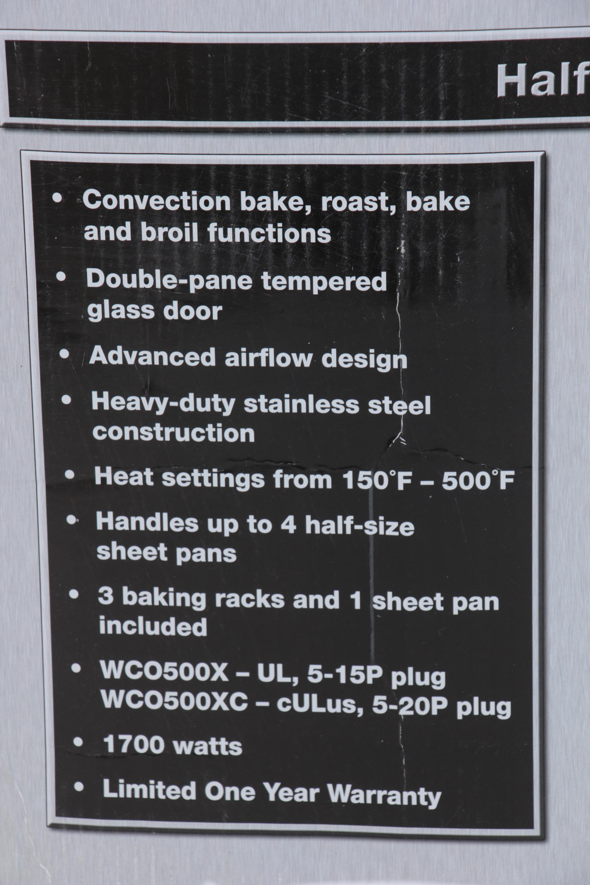Waring Half-Size WCO500X Commercial Convection Oven