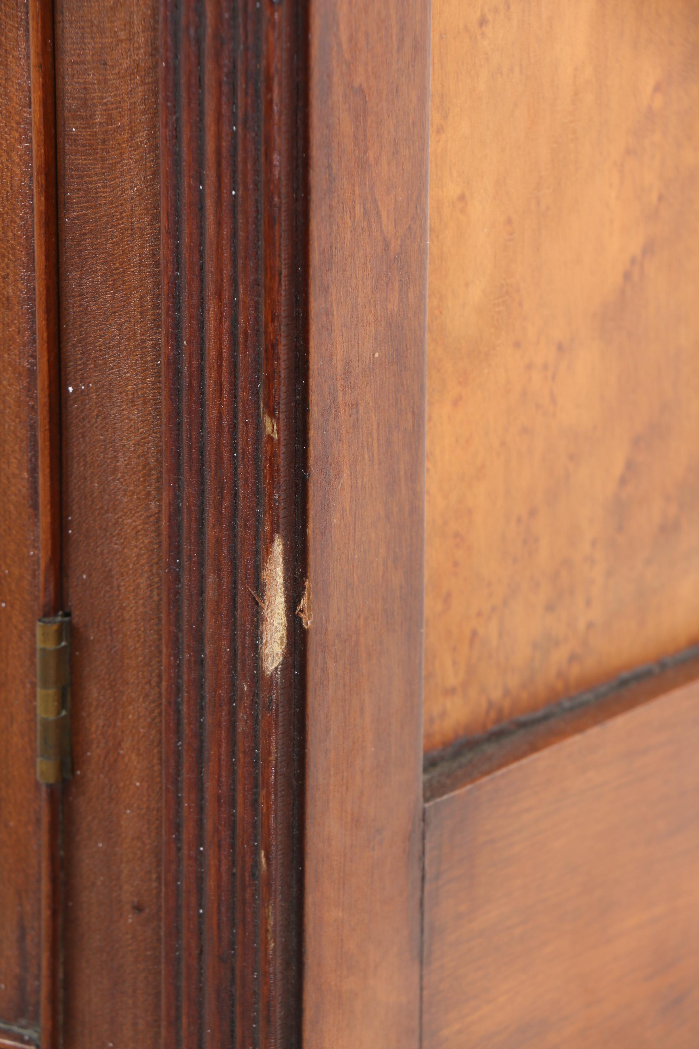 Federal Cherrywood, Maple, and Mahogany Tall Case Clock by Riley Whiting