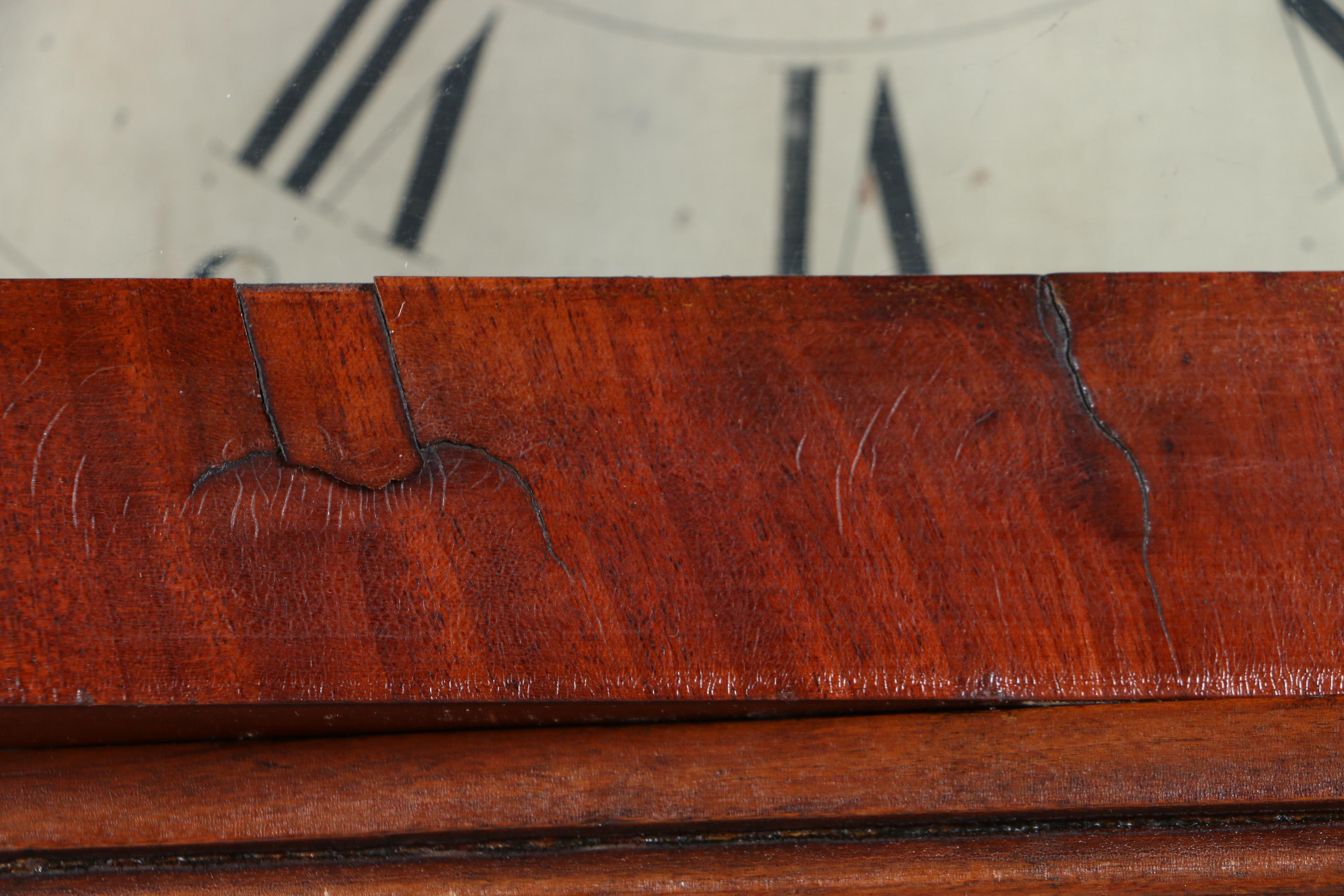 Federal Cherrywood, Maple, and Mahogany Tall Case Clock by Riley Whiting