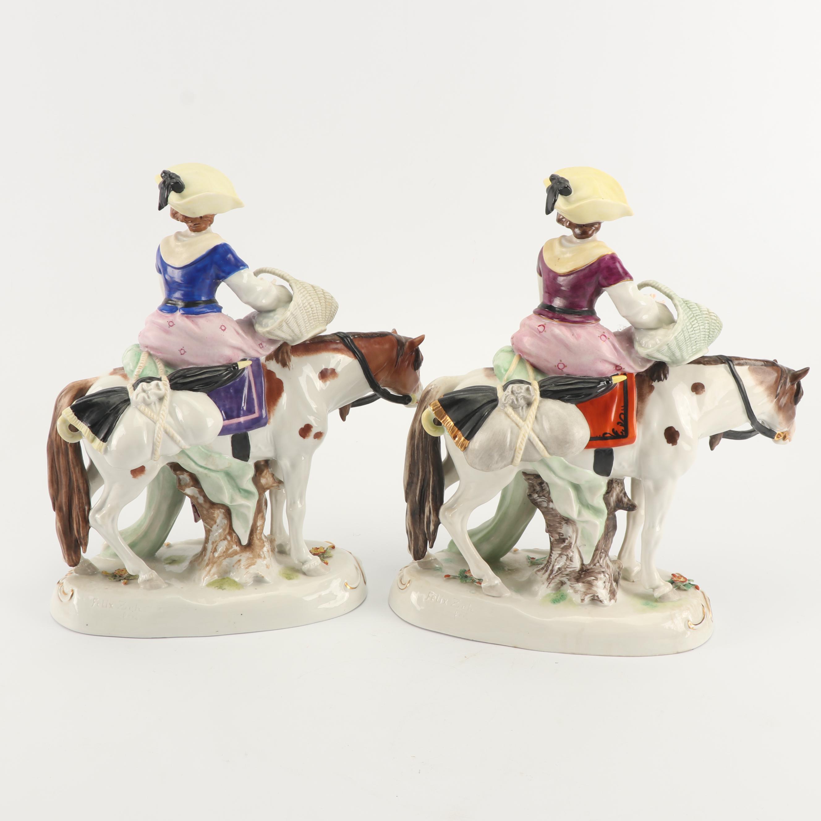 Felix Zeh Scheibe Alsbach German Porcelain Figurines