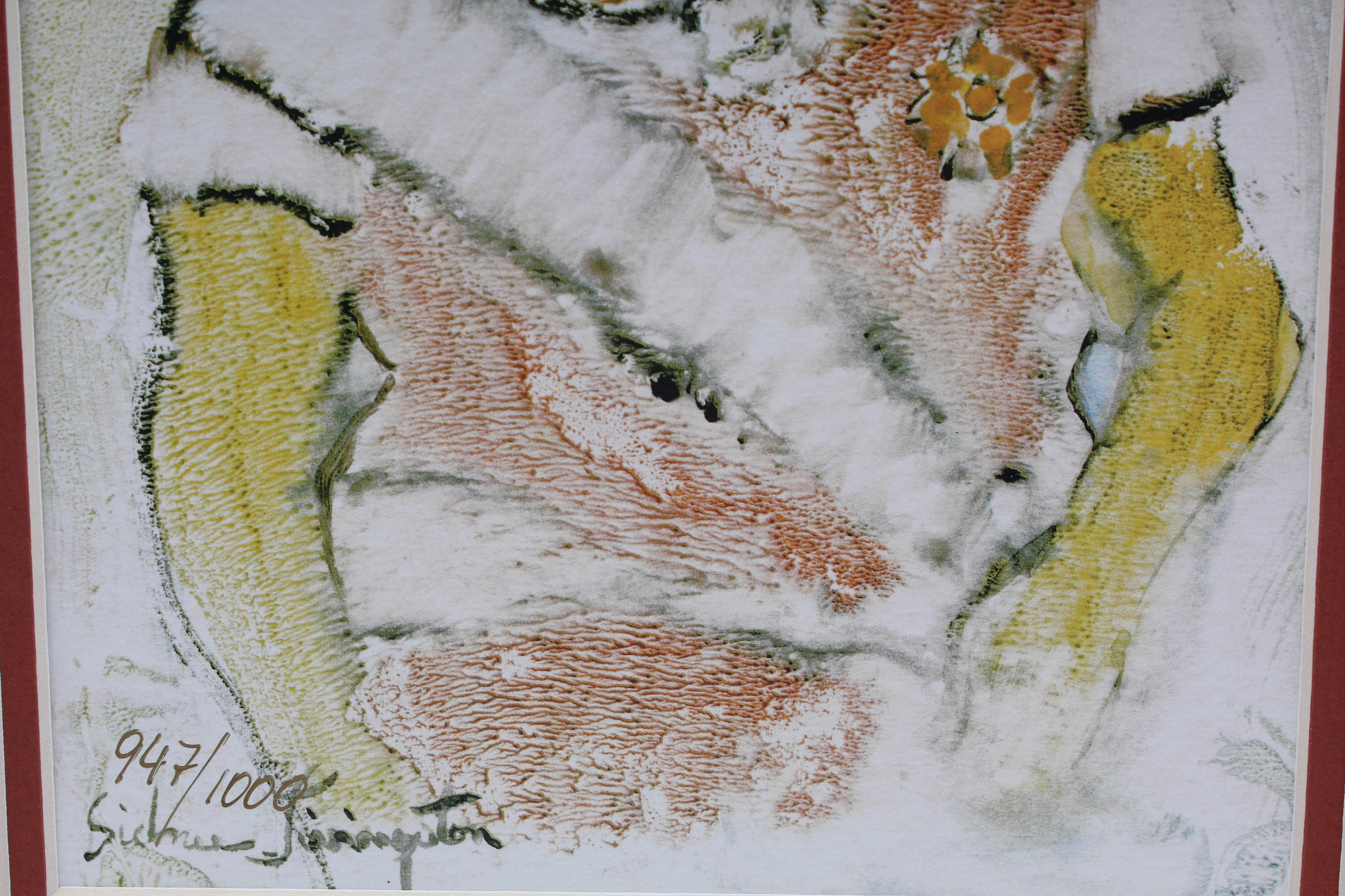 Two Sidnee Livingston Limited Edition Watercolor Monotypes