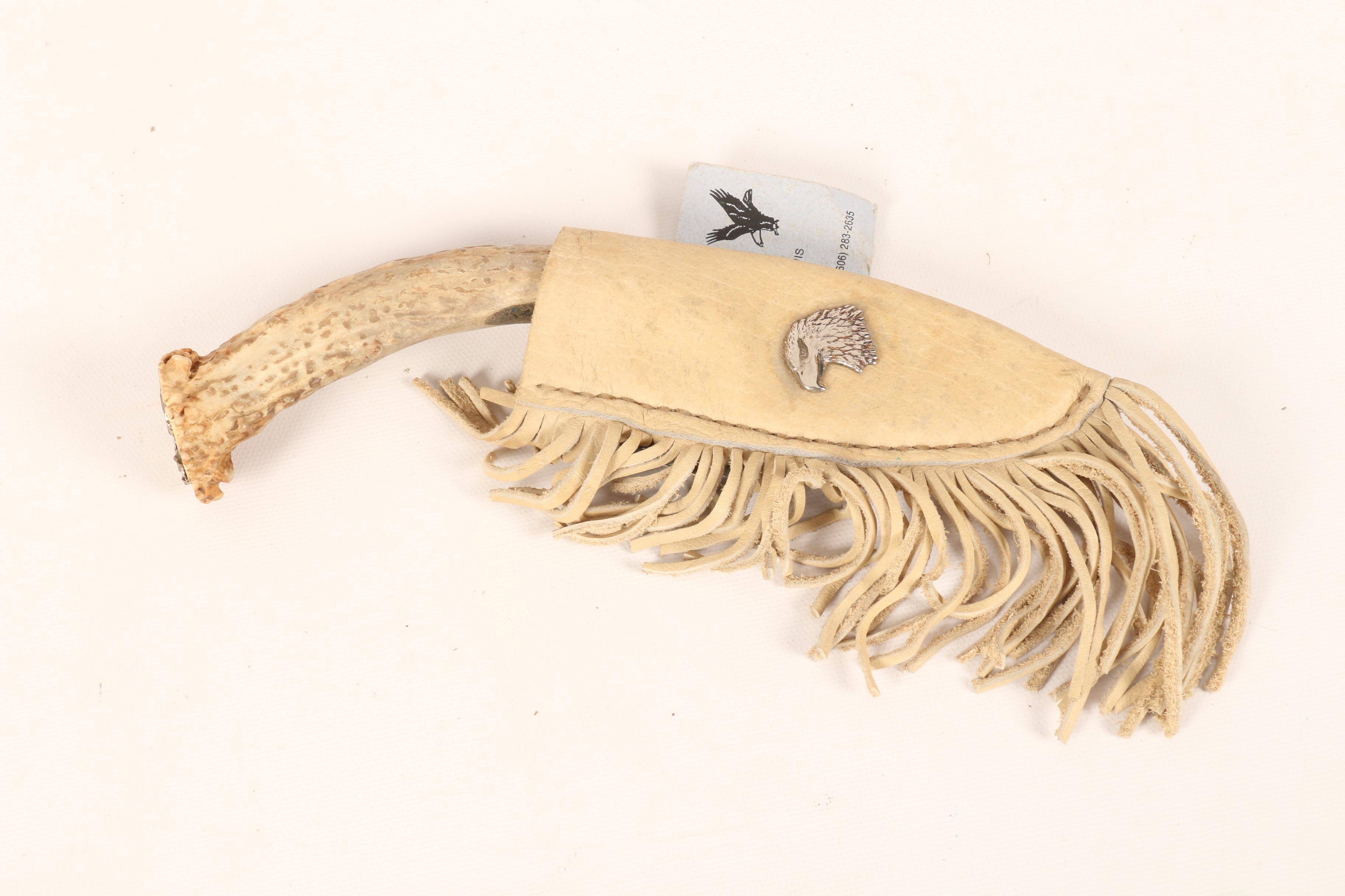 German Puma Bowie Knife and German Puma Pro Hunter Knife with Leather Sheath